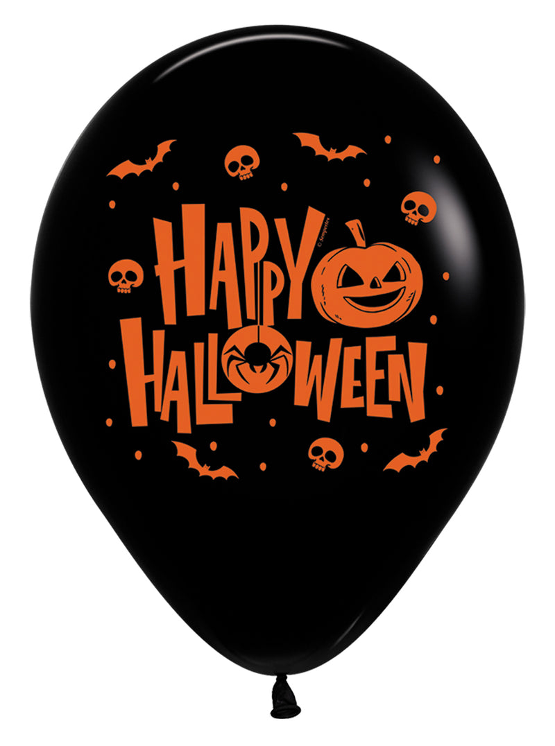 12" SEMPERTEX HAPPY HALLOWEEN RETAIL LATEX (12 PER PACK)