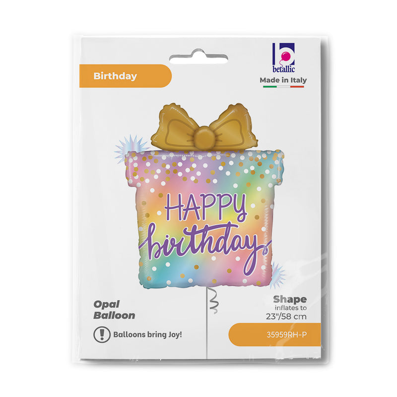 23" OPAL BIRTHDAY PRESENT FOIL