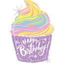22" PASTEL BIRTHDAY CUPCAKE FOIL