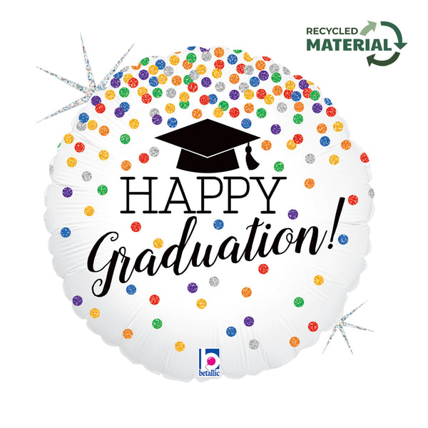 18" GLITTERING GRADUATION CONFETTI FOIL