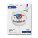 18" PAINTERLY GRADUATION CONGRATS HOLOGRAPHIC FOIL