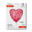 18" HEART WATERCOLOR I LOVE YOU FOIL