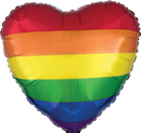 18" HEART RAINBOW FUN FOIL