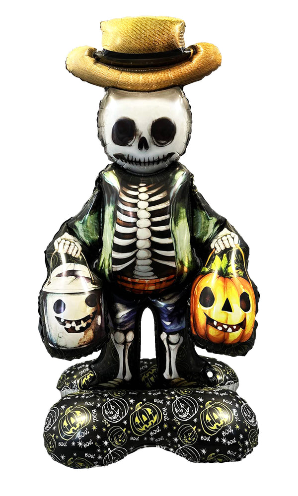 59" GIANT CANDY BUCKET SKELETON FOIL (STAND-UP AIR-FILL OR HELIUM)
