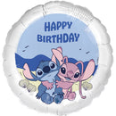 18" DISNEY STITCH & ANGEL HAPPY BIRTHDAY FOIL