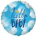 18" ROUND HELLO BABY BOY FOIL