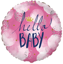 18" ROUND HELLO BABY GIRL FOIL