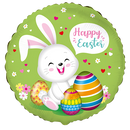 18" ROUND HAPPY EASTER BUNNY AND EGGS FOIL
