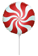 9" ROUND CANDY MINI RED FOIL