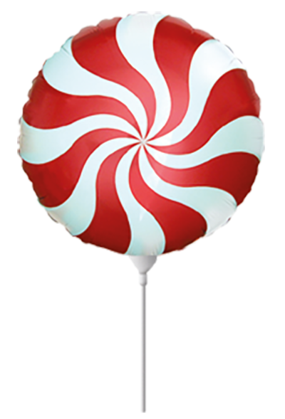 9" ROUND CANDY MINI RED FOIL