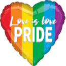 18" ROUND LOVE IS LOVE PRIDE FOIL