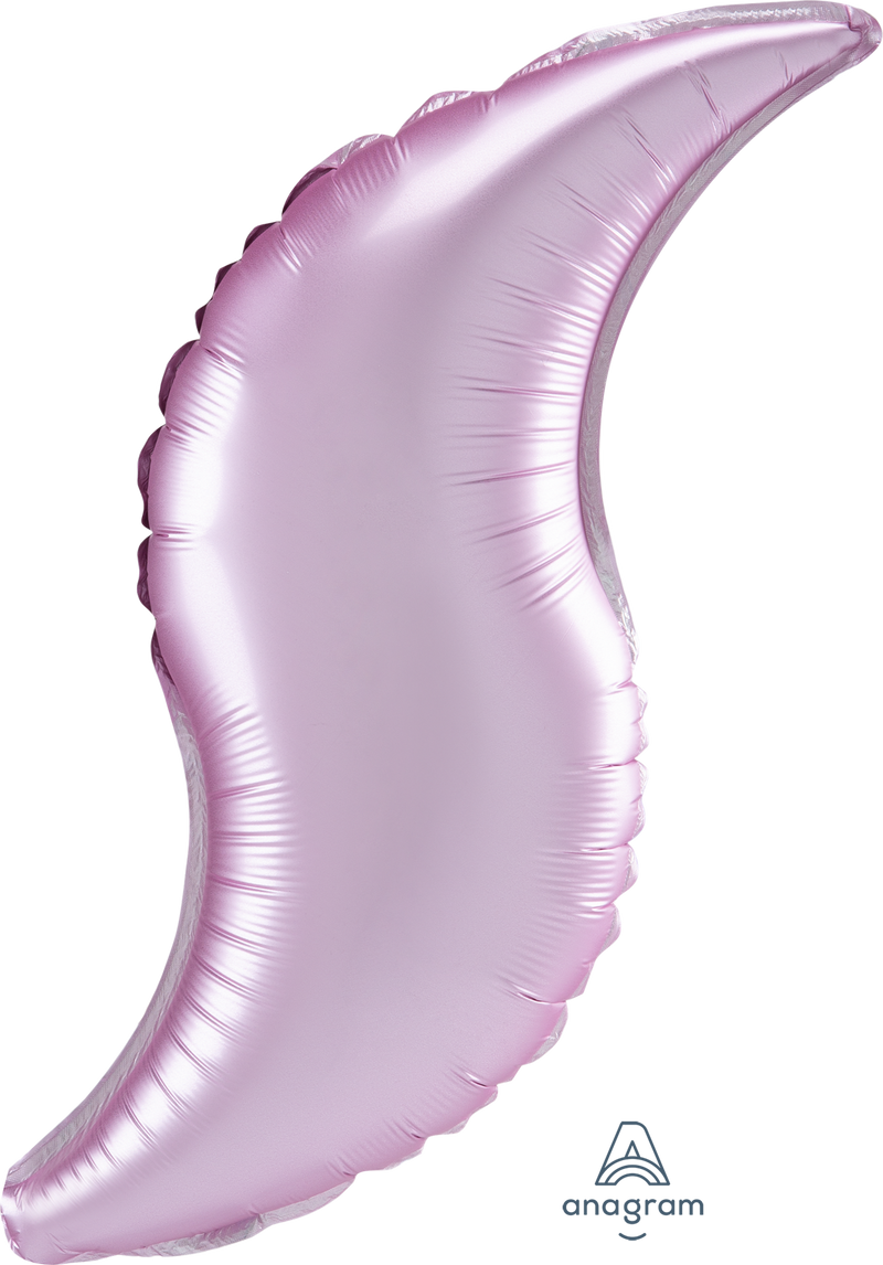 28" SHAPE CURVE PASTEL PINK SATIN FOIL (PACK OF 3)