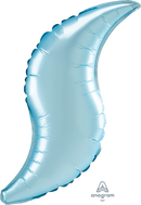 28" SHAPE CURVE PASTEL BLUE SATIN FOIL (PACK OF 3)