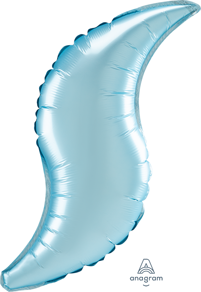 28" SHAPE CURVE PASTEL BLUE SATIN FOIL (PACK OF 3)
