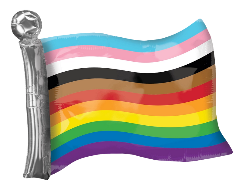 27" SUPERSHAPE PROGRESS PRIDE FLAG FOIL