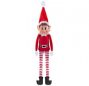 NAUGHTY ELF: 12" RED LONG-LEG SOFT BODY VINYL FACE BOY ELF WITH TAG