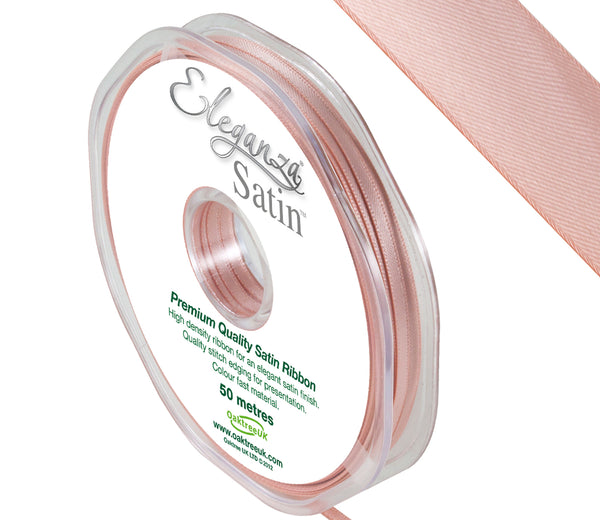 RIBBON: 3mm ELEGANZA DOUBLE FACED SATIN RIBBON ROSE GOLD NO.87 (3MM x 50M)