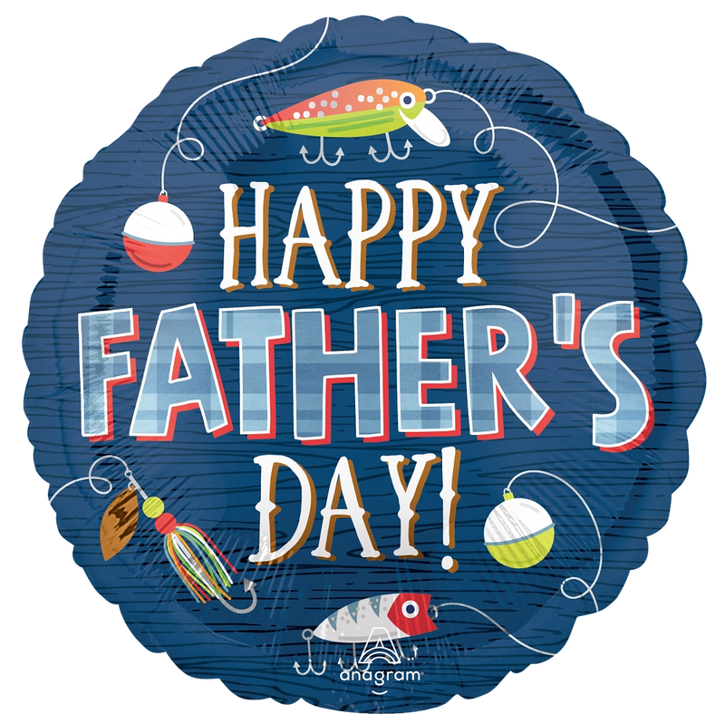 18" ROUND HAPPY FATHER'S DAY HOOKDED ON DAD FOIL