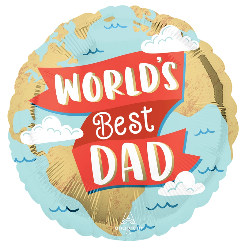 18" ROUND WORLD'S BEST DAD FOIL