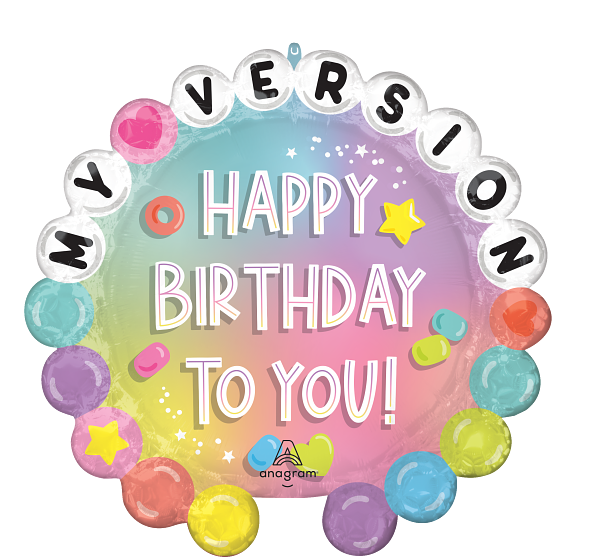 35" SUPERSHAPE FRIENDSHIP HAPPY BIRTHDAY FOIL