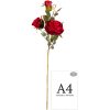 FLORAL: ELEGANZA LARGE CHARLOTTE ROSE SPRAY X 3 RED