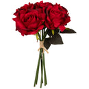 FLORAL: ELEGANZA EUGENIE ROSE BUNCH X 6 RED