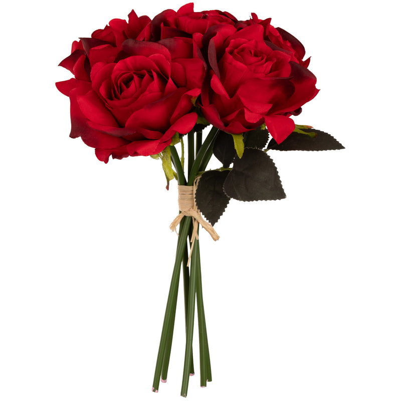 FLORAL: ELEGANZA EUGENIE ROSE BUNCH X 6 RED