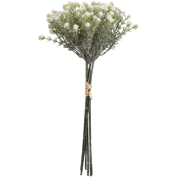 FLORAL: ELEGANZA MINI OPEN GYPSOPHILIA BUNCH X 6 WHITE 33CM