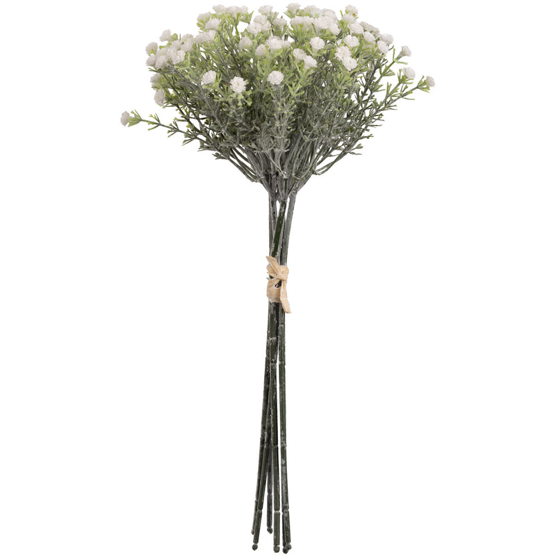 FLORAL: ELEGANZA MINI OPEN GYPSOPHILIA BUNCH X 6 WHITE 33CM