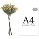 FLORAL: ELEGANZA MINI OPEN GYPSOPHILIA BUNCH X 6 YELLOW 33CM