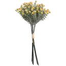 FLORAL: ELEGANZA MINI OPEN GYPSOPHILIA BUNCH X 6 YELLOW 33CM