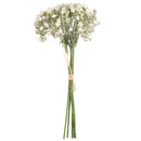 FLORAL: ELEGANZA MINI CLOSED GYPSOPHILIA WITH BUD BUNCH X 6 WHITE 31CM