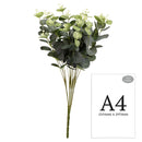 FLORAL: ELEGANZA EUCALYPTUS BUSH FROSTED MID GREEN (16 HEADS)