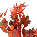 FLORAL: ELEGANZA MAPLE SPRAY x 22 LEAVES BROWN