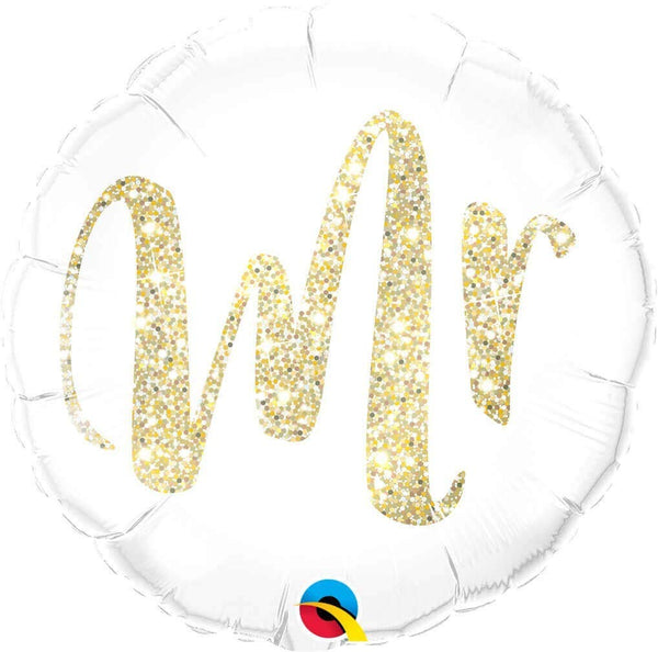 18" ROUND MR GLITTER GOLD FOIL