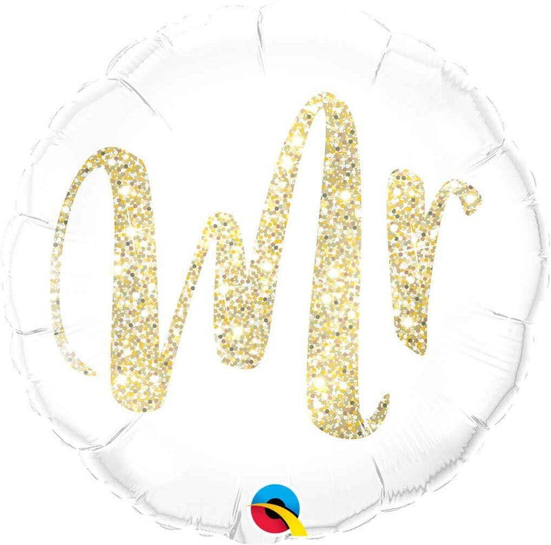 18" ROUND MR GLITTER GOLD FOIL