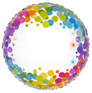 18" COLOURFUL CONFETTI NO MESSAGE METALLIC FOIL