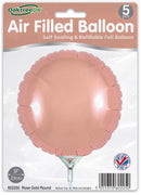 9" ROSE GOLD ROUND PACKAGED FOIL (PACK OF 5)