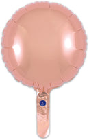 9" ROSE GOLD ROUND PACKAGED FOIL (PACK OF 5)