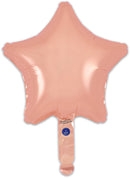 9" ROSE GOLD STAR PACKAGED FOIL (PACK OF 5)