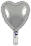 9" SILVER HEART PACKAGED FOIL (PACK OF 5)