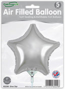9" SILVER STAR PACKAGED FOIL (PACK OF 5)