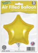 9" GOLD STAR PACKAGED FOIL (PACK OF 5)