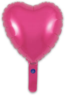9" PINK HEART PACKAGED FOIL (PACK OF 5)