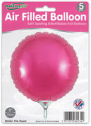 9" PINK ROUND PACKAGED FOIL (PACK OF 5)