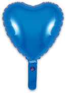 9" BLUE HEART PACKAGED FOIL (PACK OF 5)