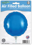 9" BLUE ROUND PACKAGED FOIL (PACK OF 5)