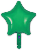 9" GREEN STAR PACKAGED FOIL (PACK OF 5)
