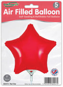 9" RED STAR PACKAGED FOIL (PACK OF 5)