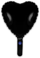 9" BLACK HEART PACKAGED FOIL (PACK OF 5)